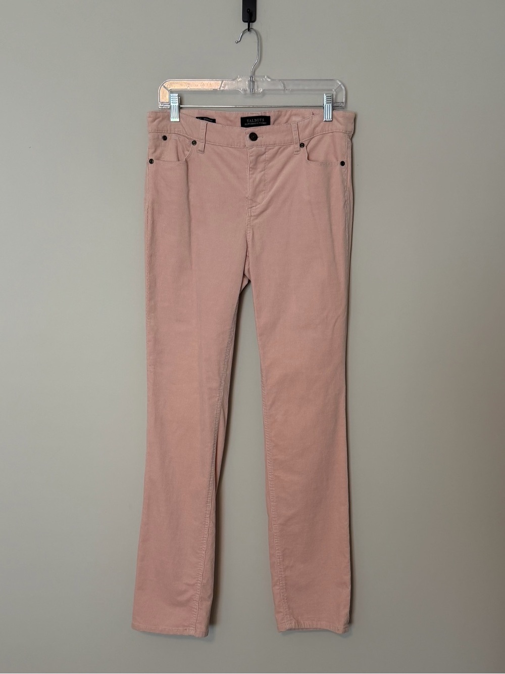 Talbots Flawless Five-Pocket Corduroy Straight Leg Pants Frosted Rose 4 NWOT